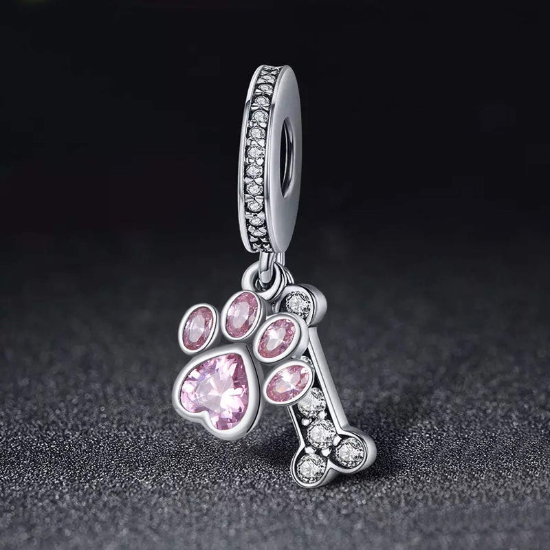 MUERDOU Love Heart Dog Dangle Charm fit for Pandora Charms Bracelet I Love You to the Moon and Back Charm - Image 5